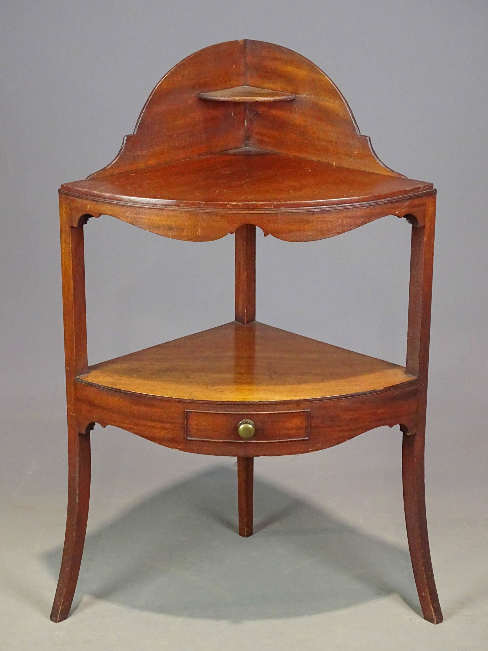 19th c. Mahogany Corner Washstand (1 of 5)