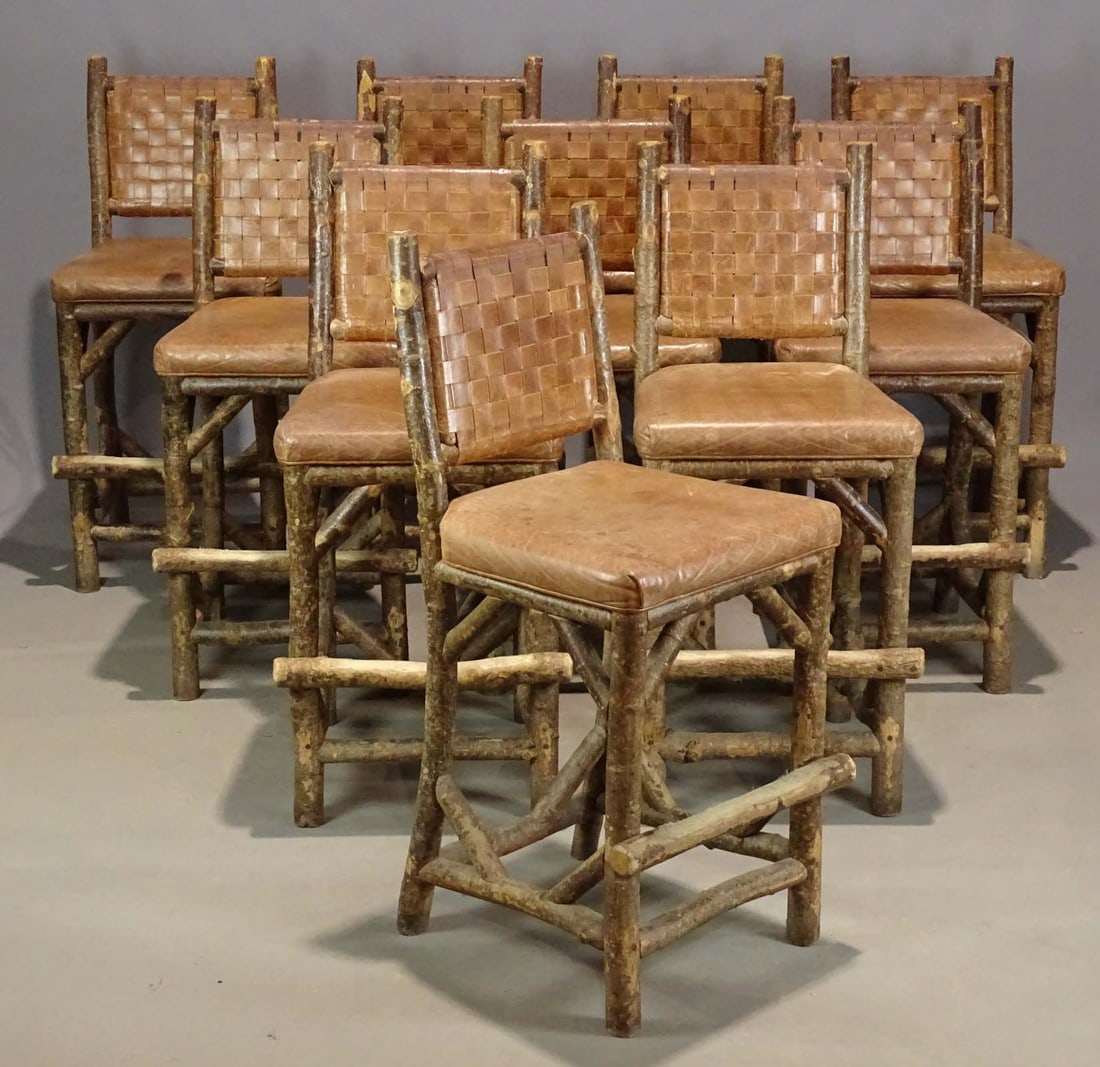 Set of (10) Adirondack Stools (1 of 7)