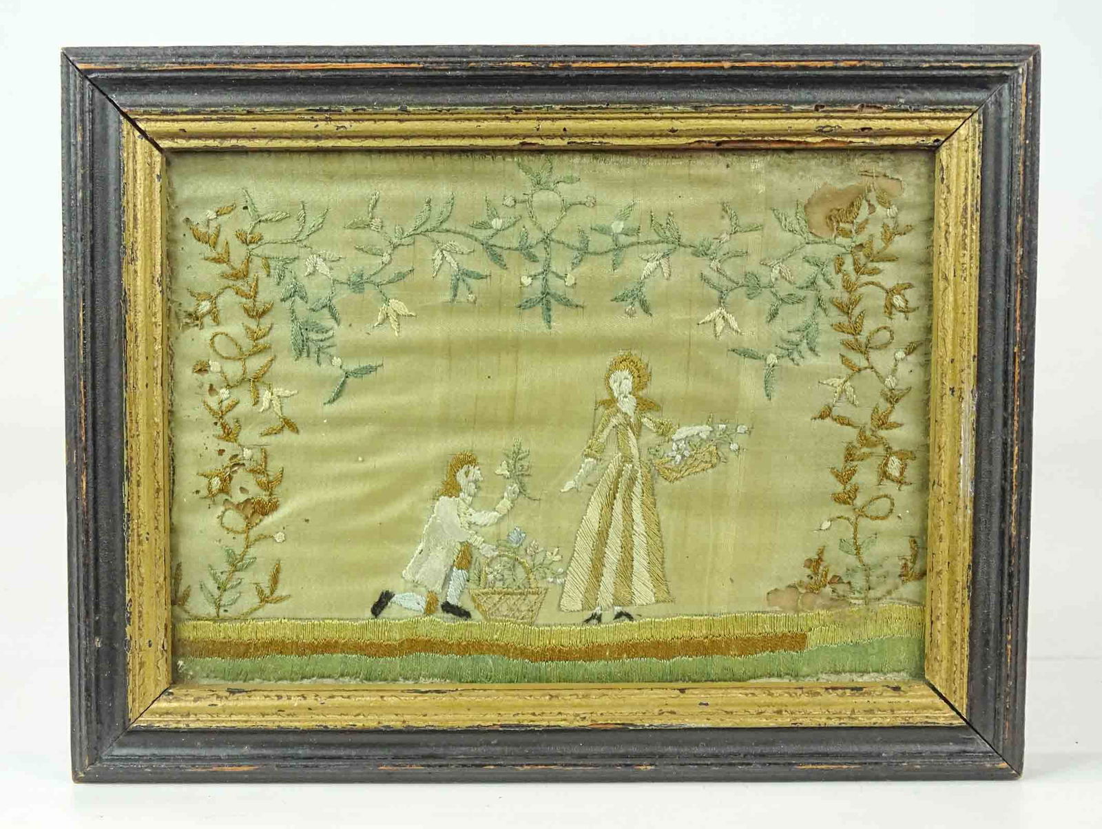 18th c. Framed Needlework (1 of 4)