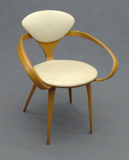 Mid Century Plycraft Armchair: Mid Century labeled "Plycraft..." armchair. 18" Seat Ht. 31" Overall Ht.