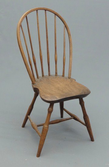 Windsor Chair: 18th c. Hoopback six spindle Windsor chair. 17" Seat Ht. 36" Overall Ht.