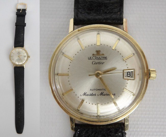 LeCoulter/Cartier Watch: LeCoulter/Cartier 14 Karat Master Mariner automatic watch. Runs.