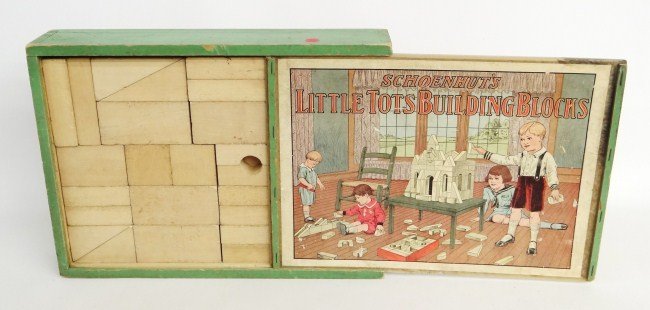Schoenhut Building Blocks: C. 1927 Schoenhut "Little Tots Building Blocks".