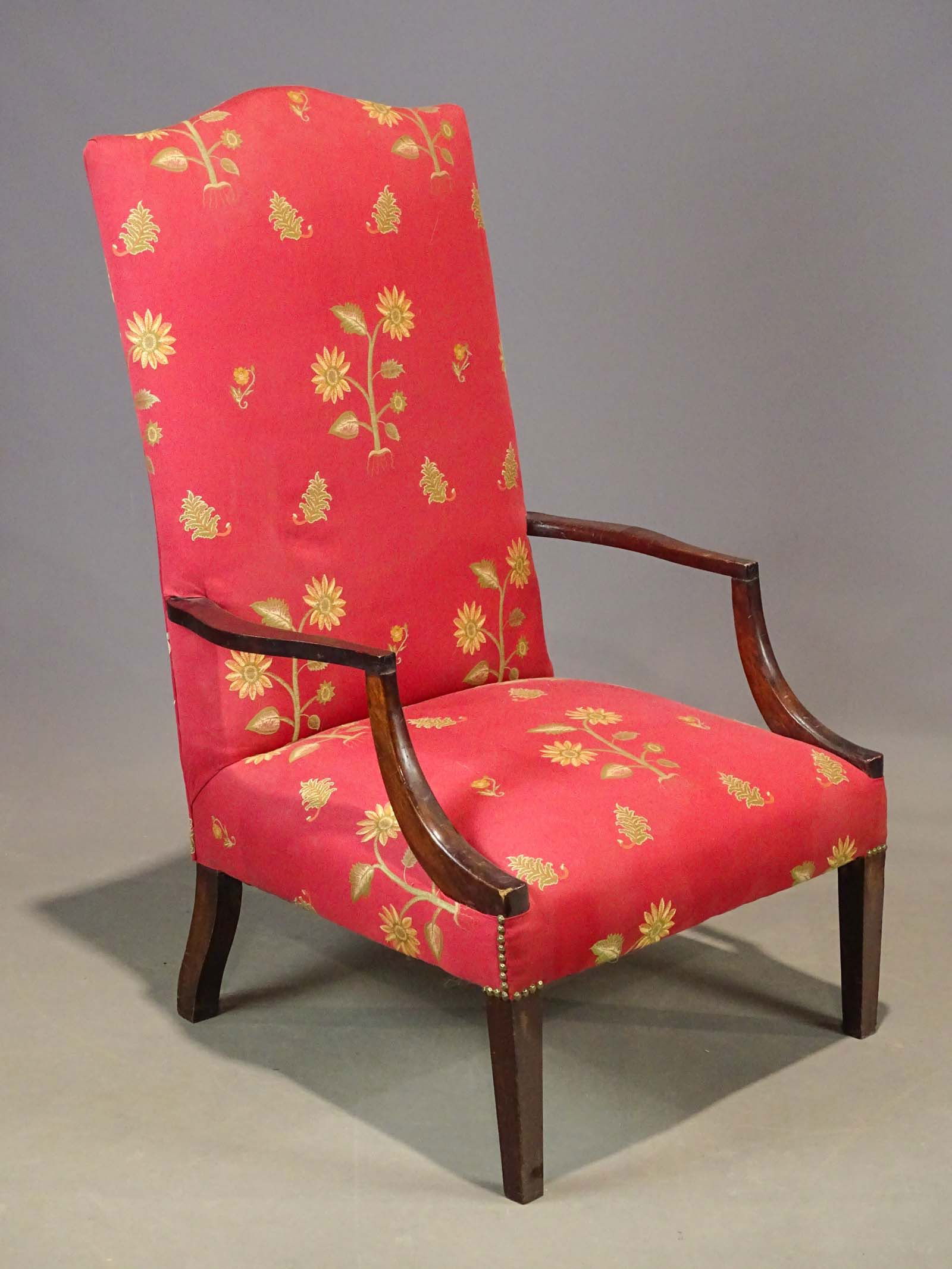 18th c. Mahogany Lolling Chair