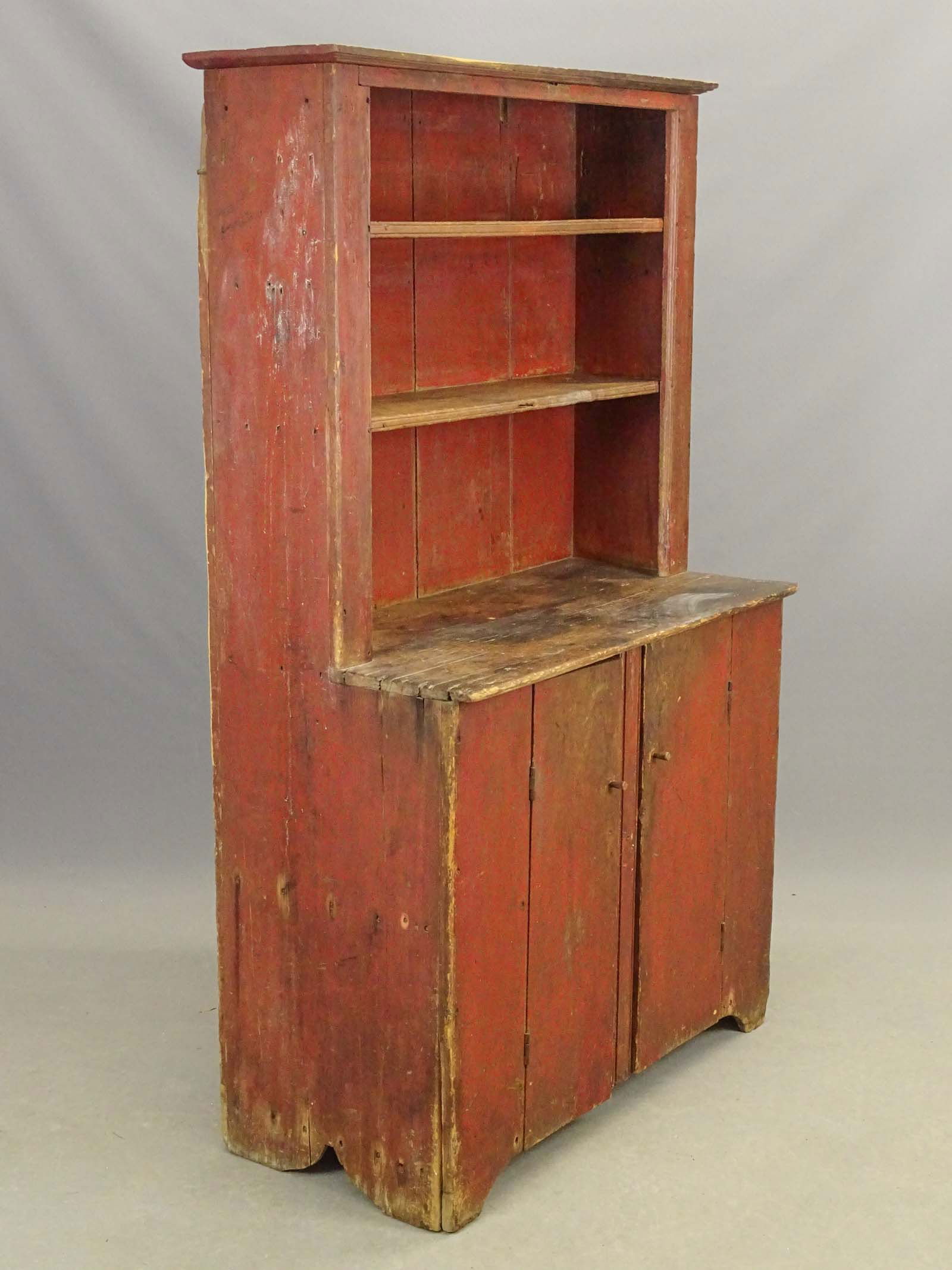 Early Painted Wall Cupboard (1 of 8)