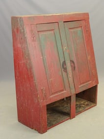 18th c. Cant Back Cupboard