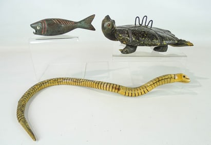 Carved Turtle & Snake