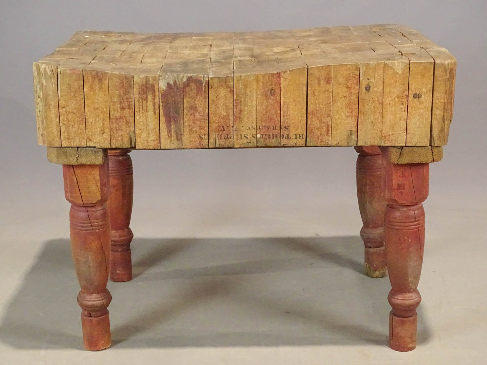 Butcher Block: Butcher block, 41" x 30", 32" ht.