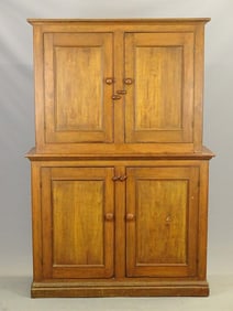 19th c. Two Part Four Door Cupboard