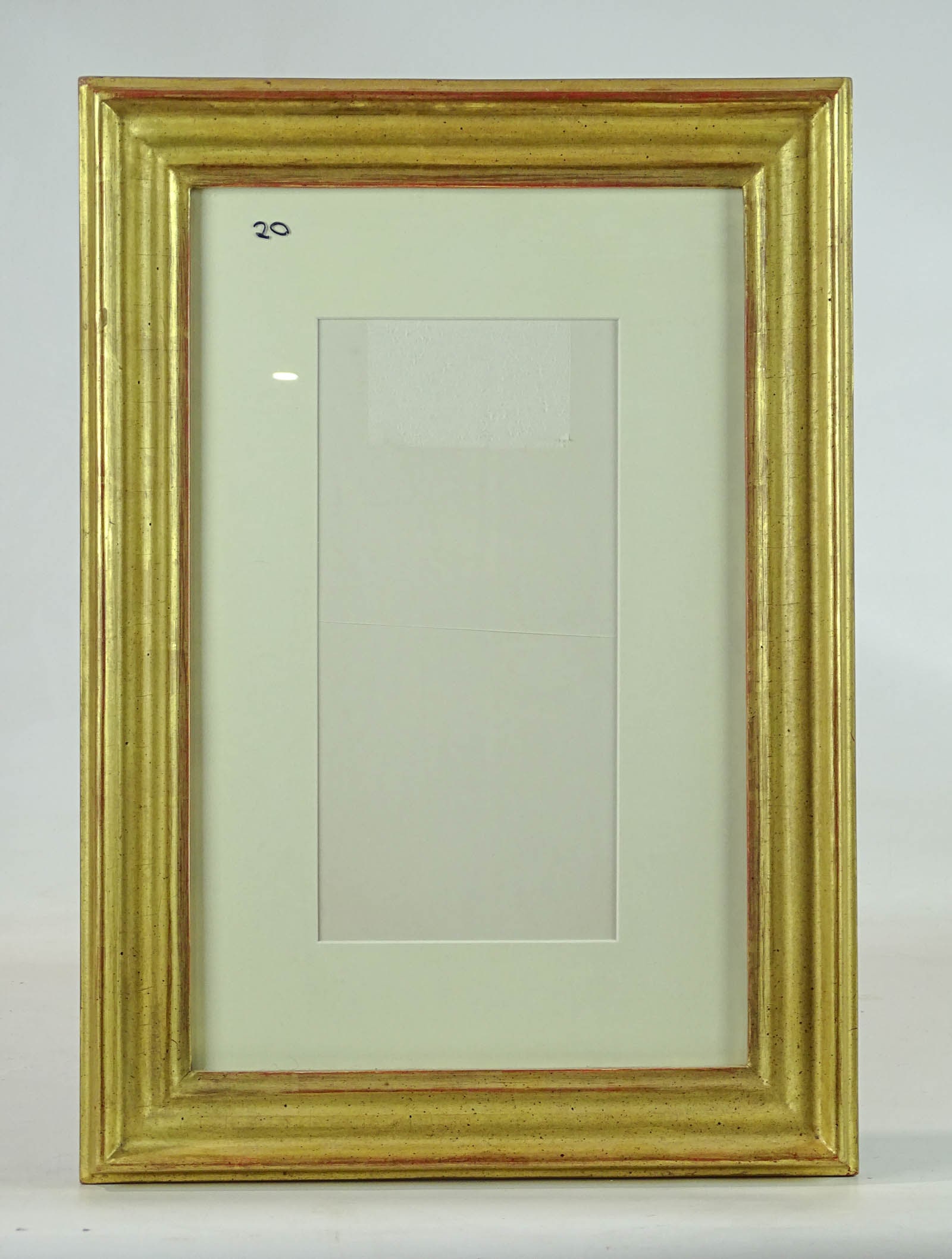 Frame: Frame, Mid 20th Century, 22 karat gold leaf. 15 1/2" x 22 1/4", rabbet size 11 1/2" x 18".