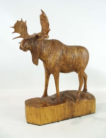 Wooden Carved Moose