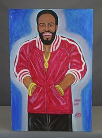 Painting of Marvin Gaye