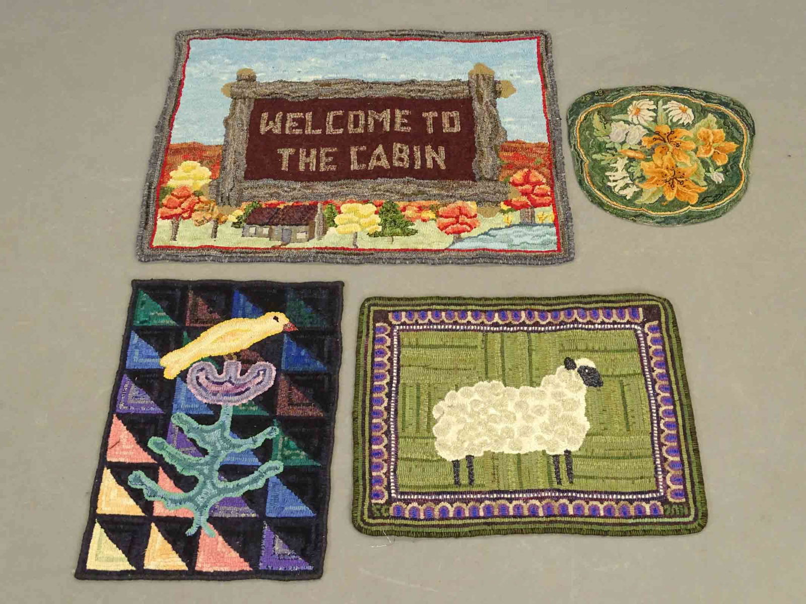 Hooked Rug Lot (1 of 9)