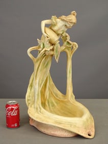Ceramic Art Deco Figural Fountain