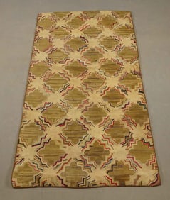 Geometric Hooked Rug