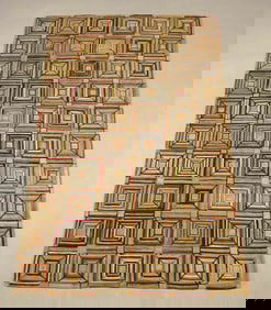 Geometric Hooked Rug