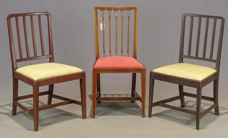 Three Hepplewhite Side Chairs