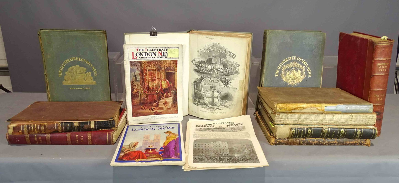 Book Lot: The Illustrated London News: Book Lot: The Illustrated London News. (17) bound volumes. Some loose.