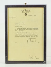 James Thurber/The New Yorker signed letter