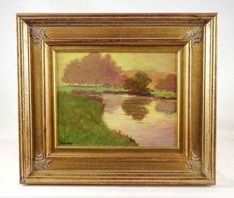 Landscape Painting signed Perry Weiss