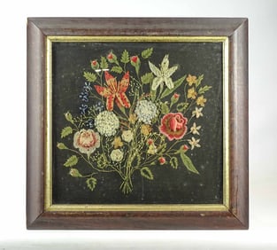 19th c. Floral Needlework