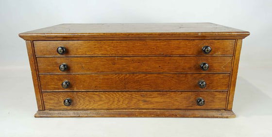 19th c. Oak Spool Cabinet