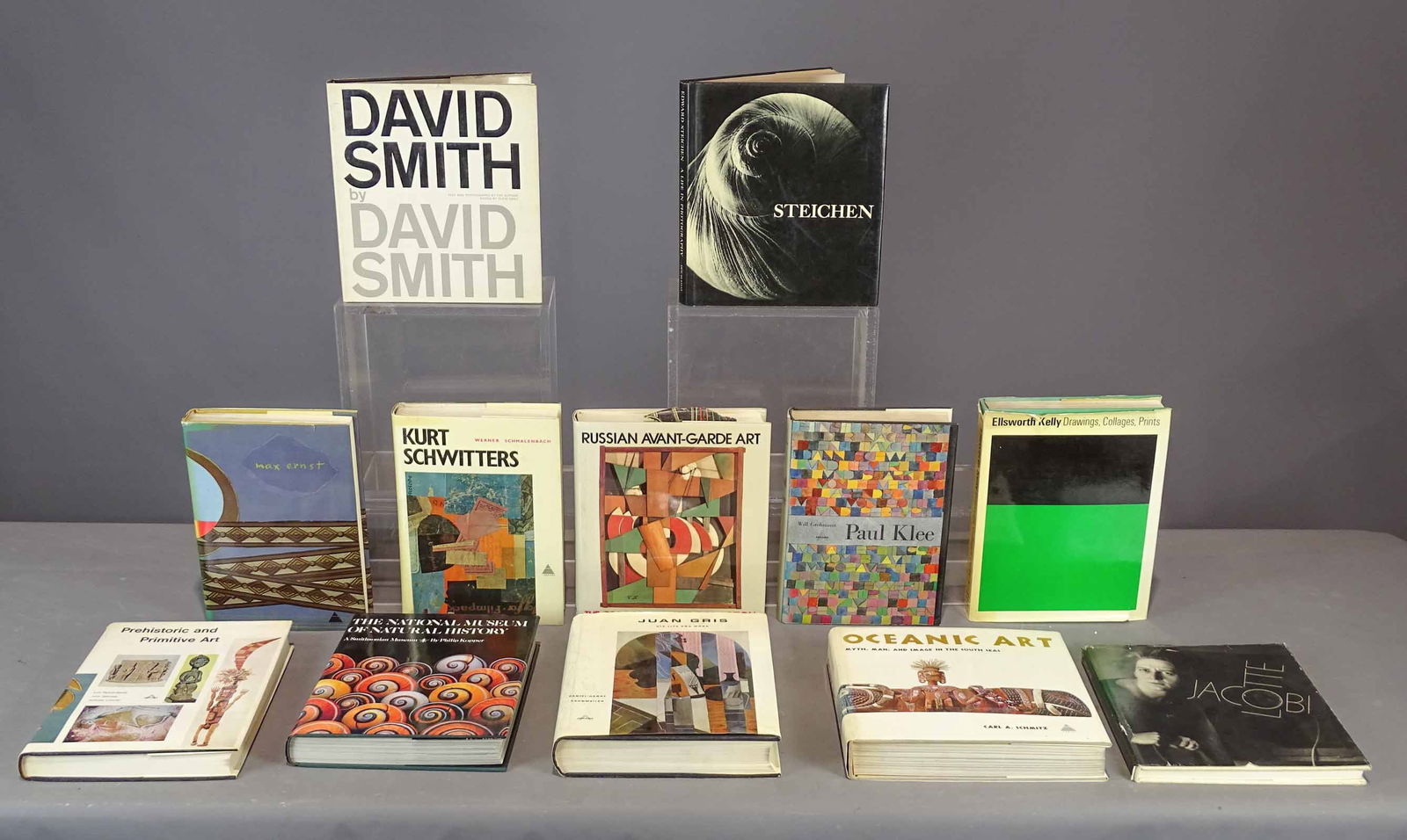 Book Lot: Reference book lot including: Steichen, Prehistoric and Primitive Art, David Smith, Jacobi Lotte, Oceanic Art, The Natural Museum of Natural History, Kurt Schwitters, Max Ernst, Juan Gris, Ellsworth K