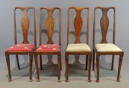 Set of (4) 19th c. Continental Chairs