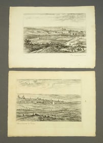 Antique Engraved French View of Verdun