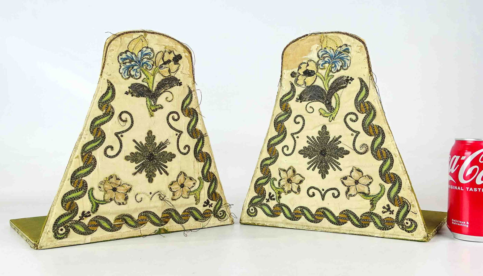 Silkwork Embroidered Antique Bookends (1 of 5)