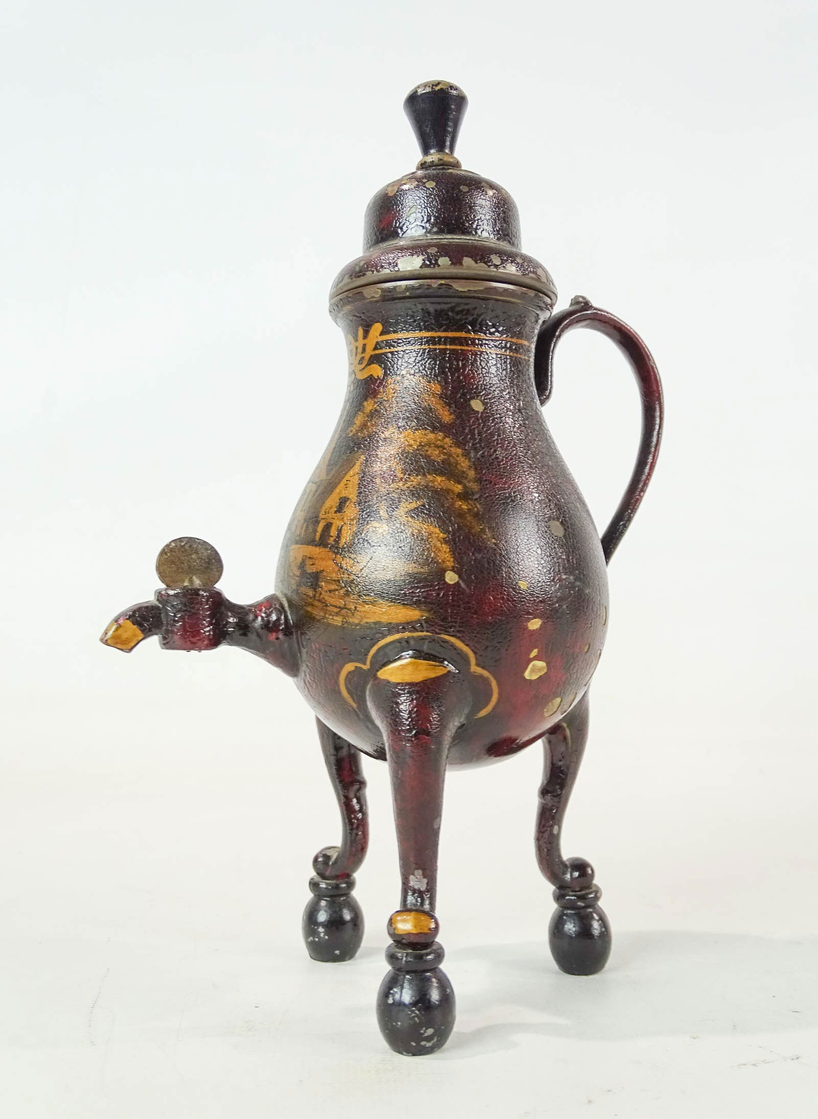 19th c. Miniature Pewter Coffee Urn (1 of 8)