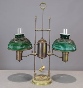 19th c. Brass Lamp