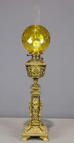 19th c. Brass Lamp