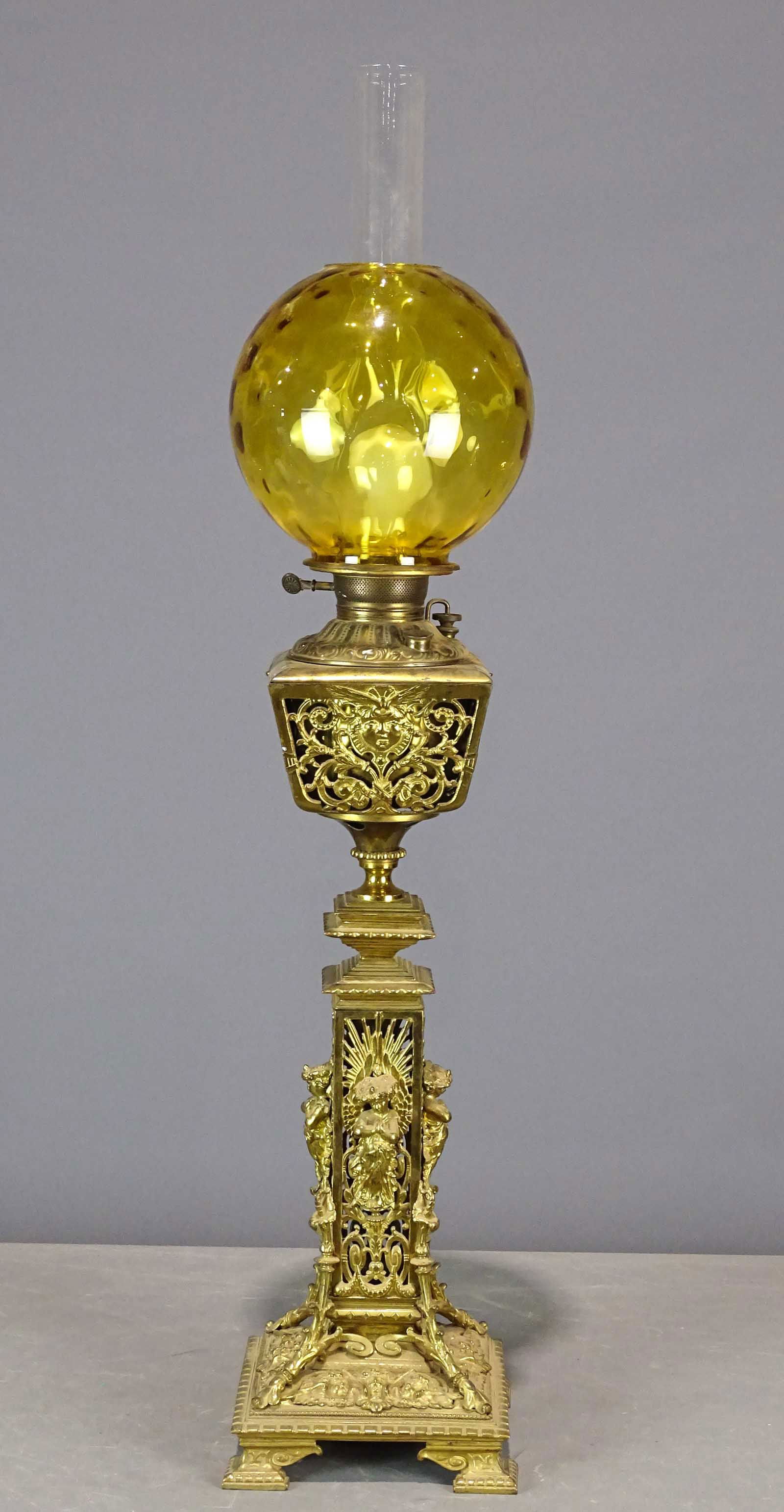 19th c. Brass Lamp (1 of 8)