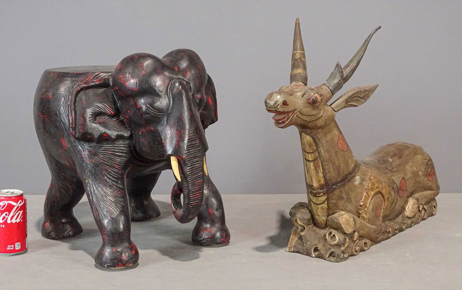 Two Carved Wooden Animals (1 of 10)