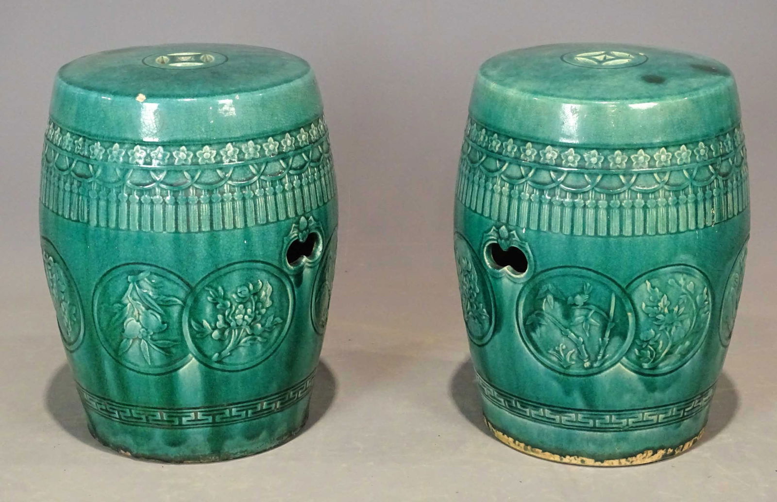 Pair Ceramic  Garden Seats (1 of 6)