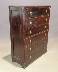 Grain Painted Tall Chest of Drawers