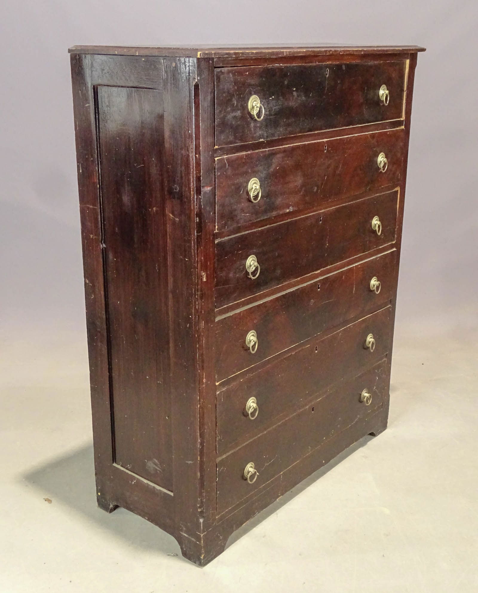 Grain Painted Tall Chest of Drawers (1 of 5)