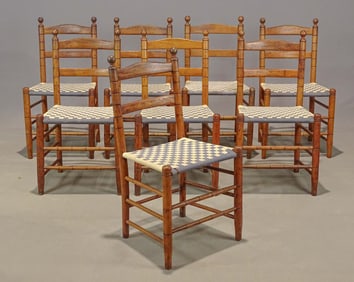 Set of (8) Ladderback Chairs