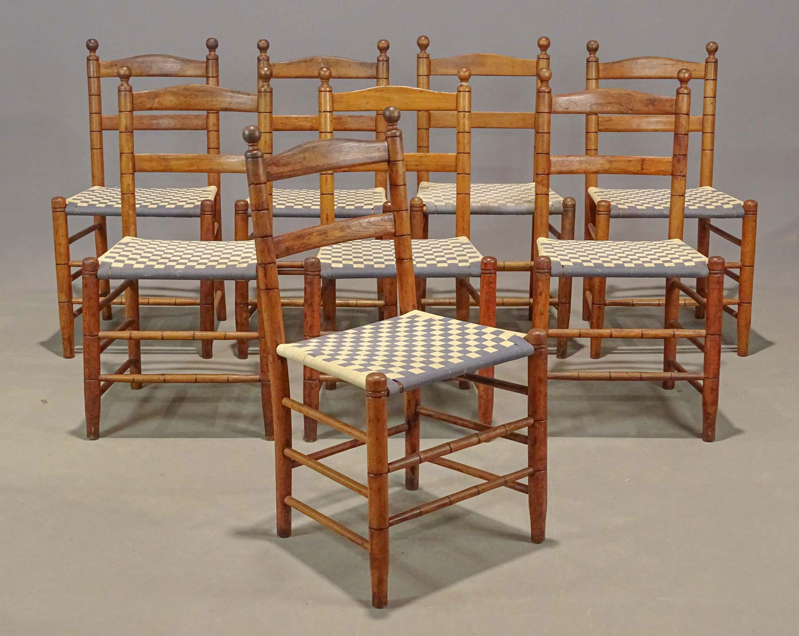 Set of (8) Ladderback Chairs (1 of 5)