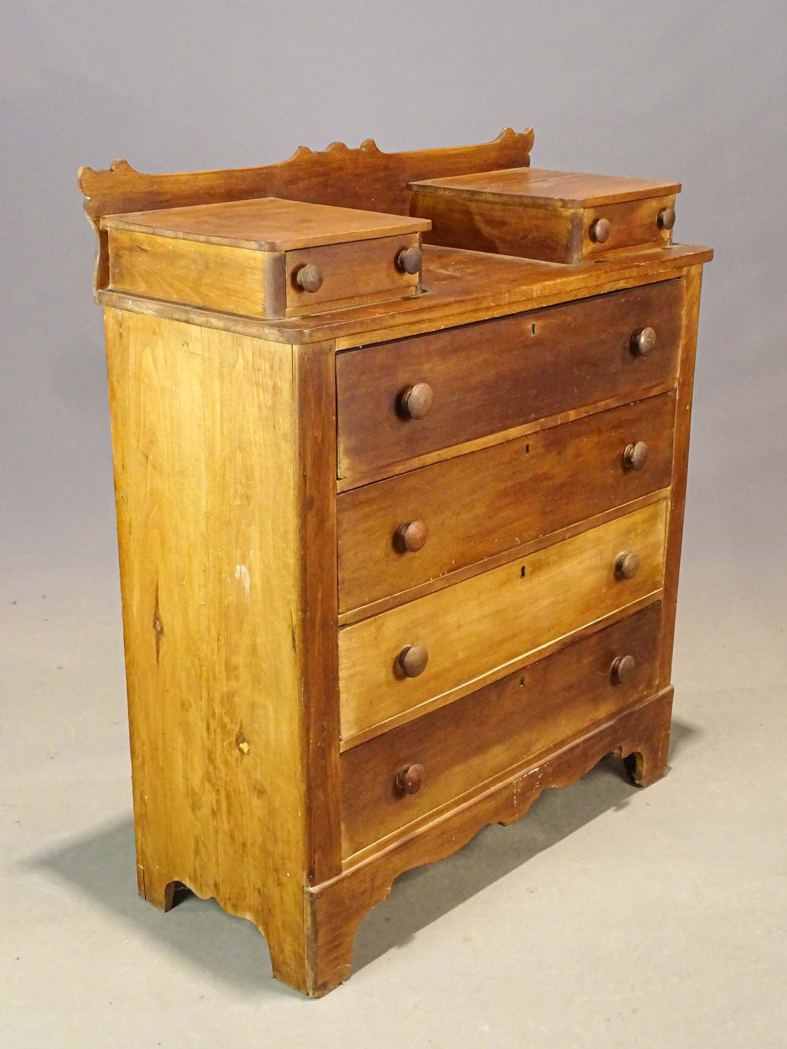 19th c. Cottage Pine Chest (1 of 7)