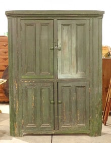 19th c. Corner Cupboard