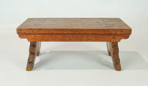 19th c. Walnut Stool