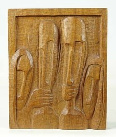 Easter Island Carved Wooden Plaque