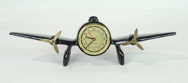 Art Deco Airplane Clock