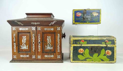 19th c. Writing Box Lot