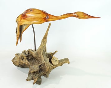 Bird Carving on Driftwood