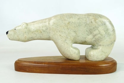 Carved Stone Polar Bear