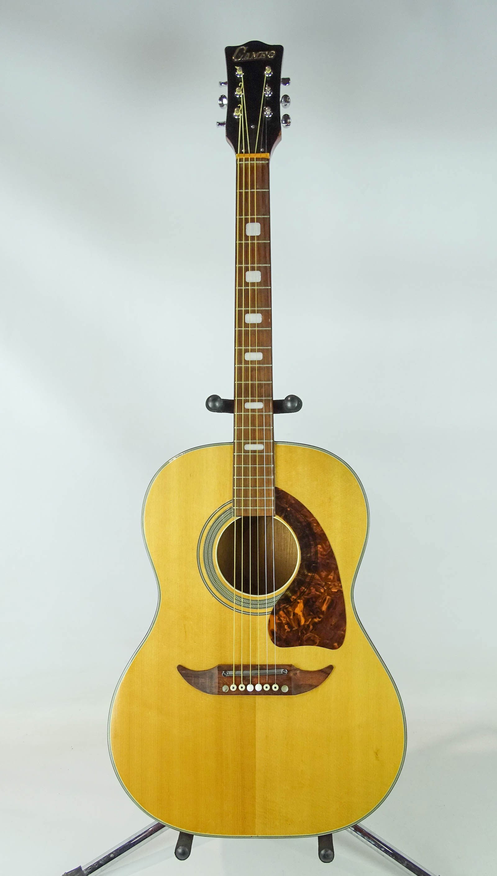 1960's Cameo Acoustic Guitar: 1960's Cameo acoustic guitar. Made in Japan. Teisco factory. With padded case.