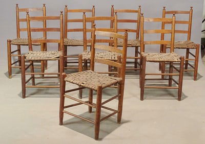 Set of (8) Ladderback Chairs
